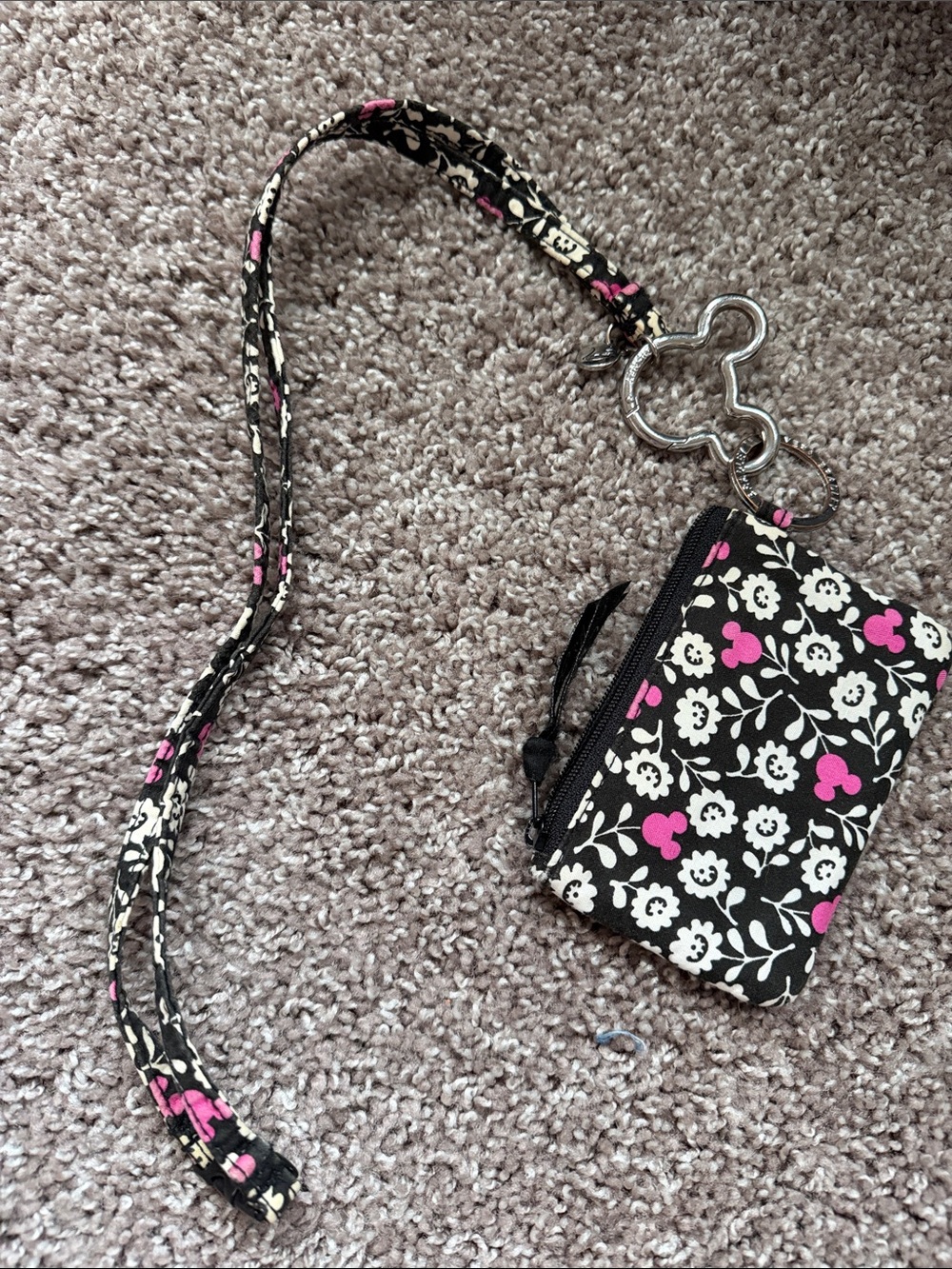 Vera Bradley Disney Parks Exclusive ID Coin Purse with Lanyard